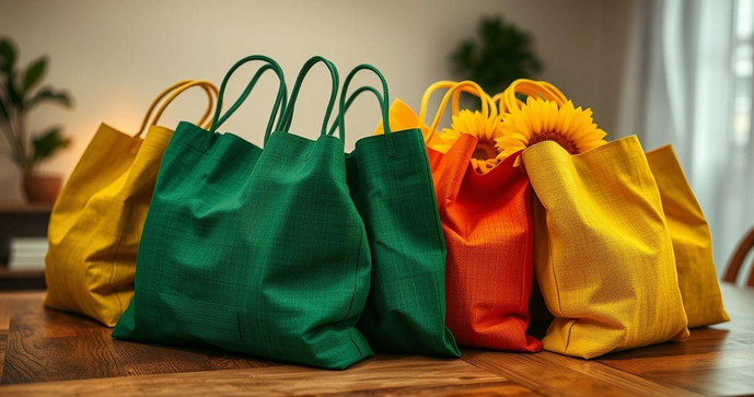 Sacolas recicladas como alternativa sustentável para o seu dia a dia