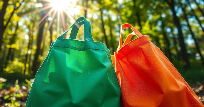 Sacolas recicláveis são a solução sustentável para reduzir o uso de plásticos descartáveis