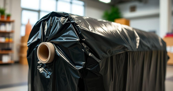 Rolo de plástico preto é a solução ideal para diversas aplicações